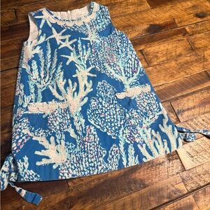 Lilly Pulitzer Blue and Coral Dress 3t